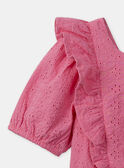 Blouse brodée rose MLATOPETTE / 25E2PFK2CHED300