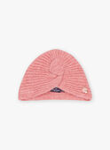 Bonnet vieux rose en tricot FIMAURINE / 23E4BF51BON817