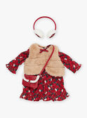Ensemble pour poupée "Mon Adorable Poupée" robe, gilet, sac et cache-oreille SMAFA0050TH7 / 23J7GF35HPO099