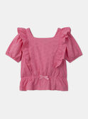 Blouse brodée rose MLATOPETTE / 25E2PFK2CHED300