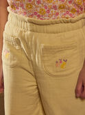 Pantalon jaune brodé MLAPANETTE / 25E2PFK1PANB104