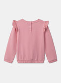 Sweat rose à volants MLASWETTE / 25E2PFK1SWED301