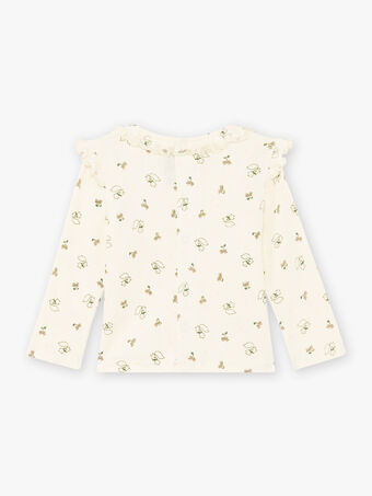 T-shirt écru imprimé écureuils fantaisie bébé fille BAOVA / 21H1BFO1BRA001