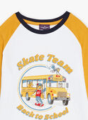 T-shirt blanc à motif bus scolaire GIBUAGE / 23H3PG93TML001