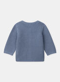 Cardigan en tricot bleu à broderies oies Bébé Garçon NAKINAN / 25H1BGQ1CAR205