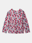 Blouse imprimé pommes à col claudine Fille NONOLETTE / 25H2PFP1CHE070