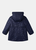 Parka 3 en 1 bleu foncé imprimé léopard Fille NINARETTE / 25H2PFE2PAR705