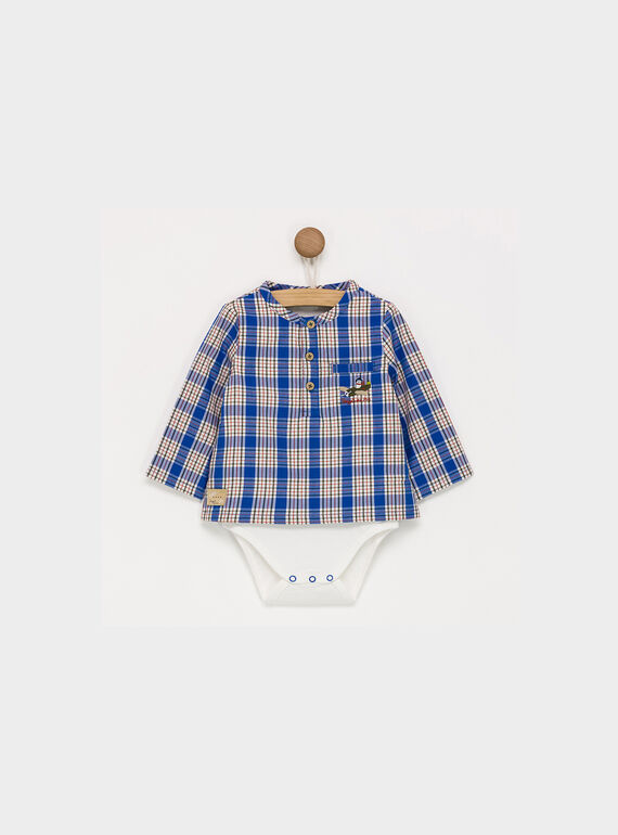 Body bleu à carreaux PAOGUZ / 18H1BGK1BOD001