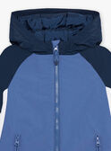 Blouson bleu gris à capuche FRABLOCAGE / 23E3PG53BLO717