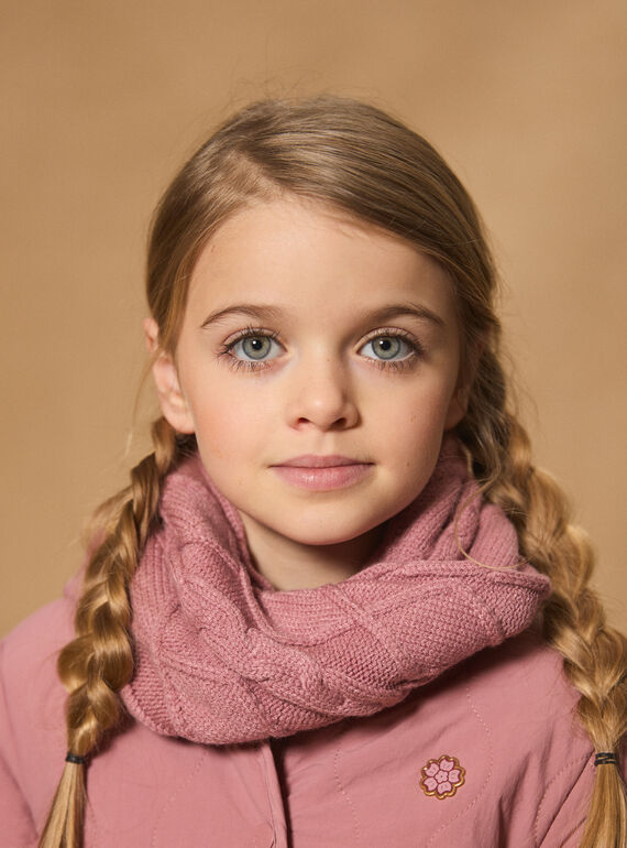Snood mauve en maille MRASNOETTE / 25E4PF31SNO328