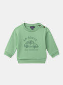 Sweat-shirt vert Bébé Garçon NABARTH / 25H1BGJ1SWE605