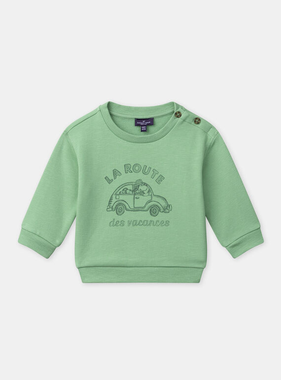 Sweat-shirt vert Bébé Garçon NABARTH / 25H1BGJ1SWE605