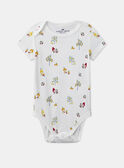 Lot de 3 bodies bébé fille à manches courtes en coton issu de l'agriculture biologique MEJULIA / 25E5BF42BDL001