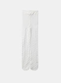 Collants microfibre écru à coeur MOMOUETTE / 25E4PFJ1COL001