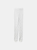 Collant microfibre écru fleuri MREMOUETTE / 25E4PFL1COL001