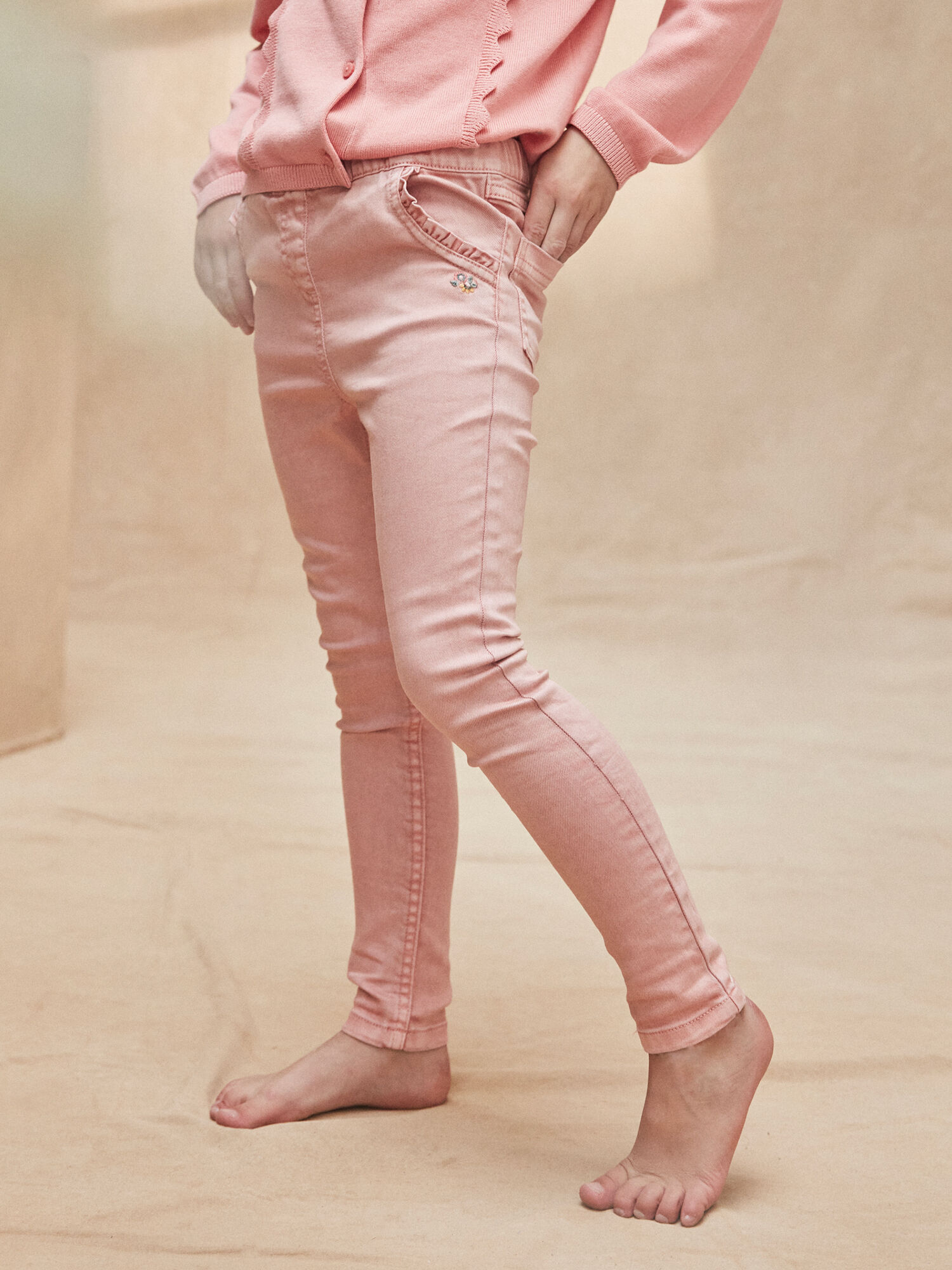 Jean slim rose outlet