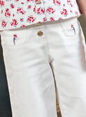 Jean wide legs écru enfant fille CILOUETTE / 22E2PF81PAN001