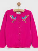 Cardigan fuchsia NHIPETTE / 18E2PFI1CAR304