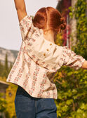 Blouse à volant motif fleuri KIBLETTE / 24E2PFC1CHE114