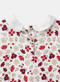 Sweat-shirt imprimé fleuri à broderie "Hello" et col claudine Fille NESWETTE / 25H2PFK1SWE001