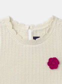 Pull écru sans manche Bébé Fille NAARIA / 25H1BFJ1CSM002