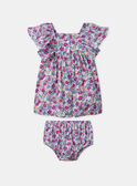Robe et bloomer imprimé fleuri à manches volantes Bébé Fille NAAMELIE / 25H1BFJ2ROB002