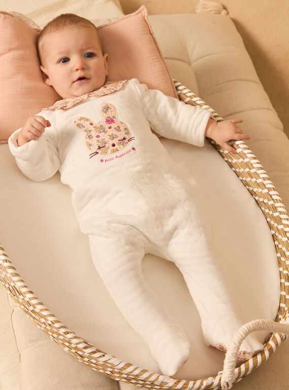 Grenouillère en tubique lapin MEALMA / 25E5BFF5GRE001
