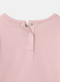 T-shirt rose imprimé avec volants aux épaules et manches longues Fille NOROZETTE / 25H2PFP2TML301