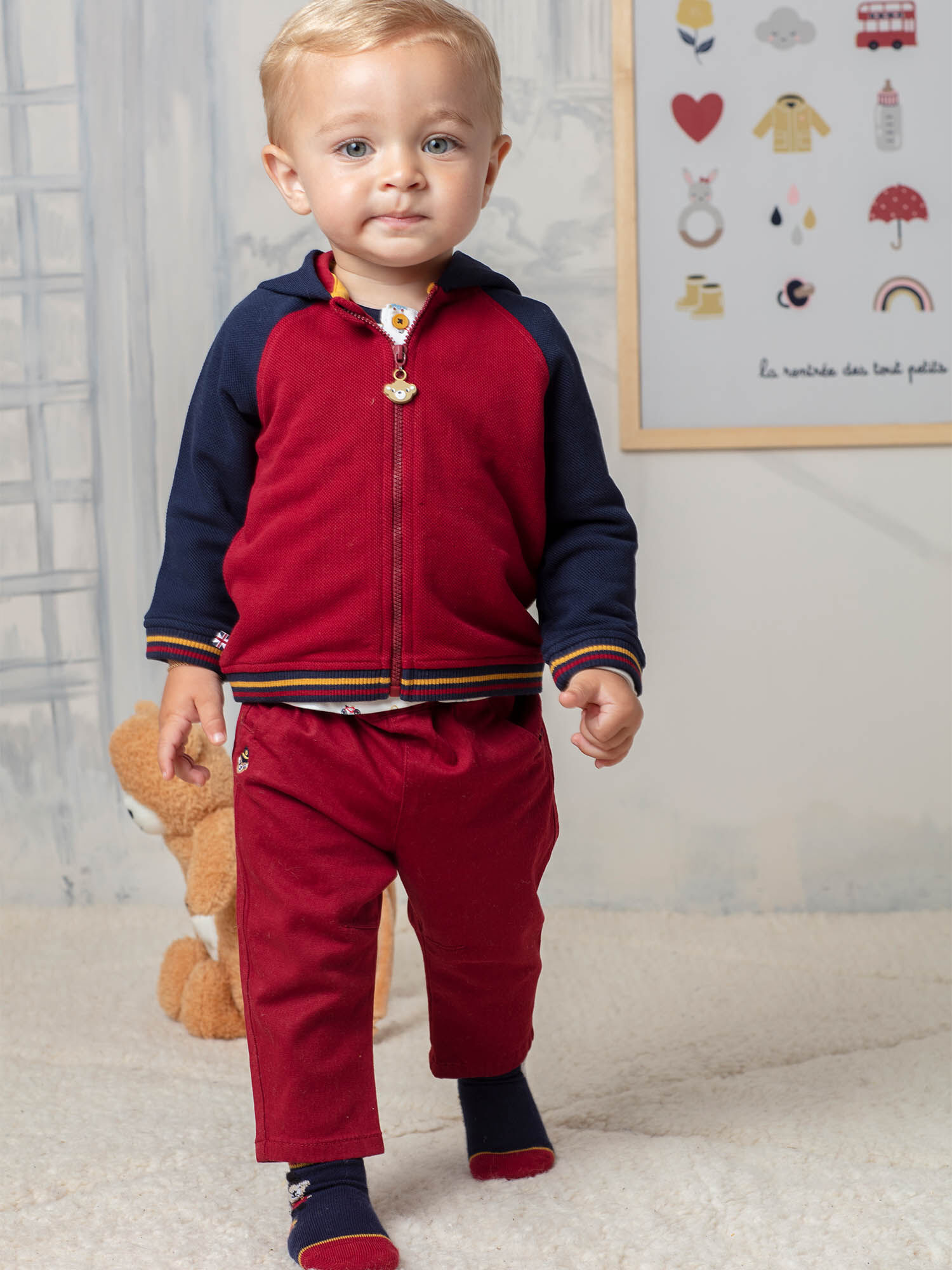Pantalon cheap rouge bebe