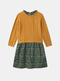 Robe bi-matière fleurie LYTRIETTE / 24H2PFO2ROB107