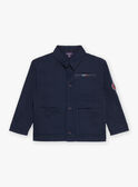 Veste bleu marine à rayures ton sur ton FOPAGE / 23E3PGC1VES070