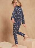 Pyjama bleu marine à imprimé fleuri GRUMAETTE / 23H5PF13PYJ717