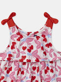 Robe body imprimée cerises coeurs MAULINE / 25E1BFQ1ROB000