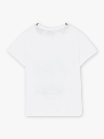 T-shirt blanc à motifs Paris enfant garçon CYATAGE / 22E3PG11TMC000