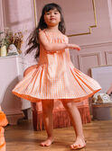 Robe à carreaux écrue enfant fille CHIVYETTE / 22E2PFM1RBS001