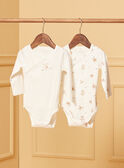 2 bodies de naissance écrus en coton LOPE / 24H0NM11BOD001