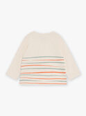 T-shirt beige chiné à manches longues à motif renard GABRUCE / 23H1BG71TMLA011