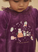 Pyjama et bonnet violet en velours GELILA / 23H5BFF1GRE708