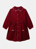 Robe  brodée en velours côtelé LALICHETTE / 24H2PFR1ROBF506