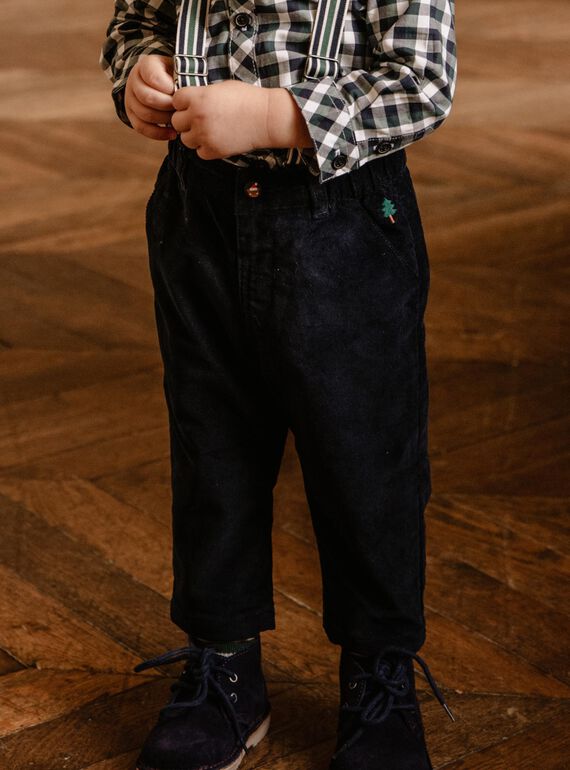 Pantalon en velours à bretelles ajustables DAWALLON / 22H1BG61PANC205