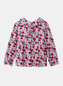 Blouse imprimé pommes à col claudine Fille NONOLETTE / 25H2PFP1CHE070