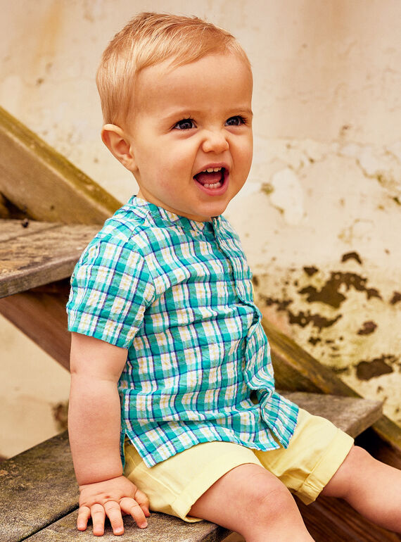 Chemise en seersucker à carreaux bébé garçon CAVAHE / 22E1BGN1CHM209