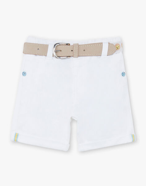 Bermuda Blanc Et Ceinture Taupe Bebe Garcon Bermuda Et Short Bebe Sergentmajor