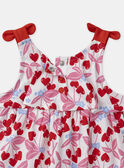 Robe body imprimée cerises coeurs MAULINE / 25E1BFQ1ROB000