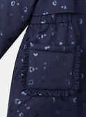 Parka 3 en 1 bleu foncé imprimé léopard Fille NINARETTE / 25H2PFE2PAR705