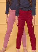 Lot de 2 leggings  rose  et rouge LITABLETTE 1 / 24H2PFB1LGD307