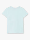 T-shirt bleu imprimé requin ZUZAGE1 / 21E3PGL3TMC614