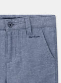 Bermuda bleu broderie KREBERAGE / 24E3PGL2BER205