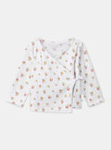 Ensemble de naissance en maille ajourée haut + pantalon + bonnet MORANE / 25E0NF15ENS000