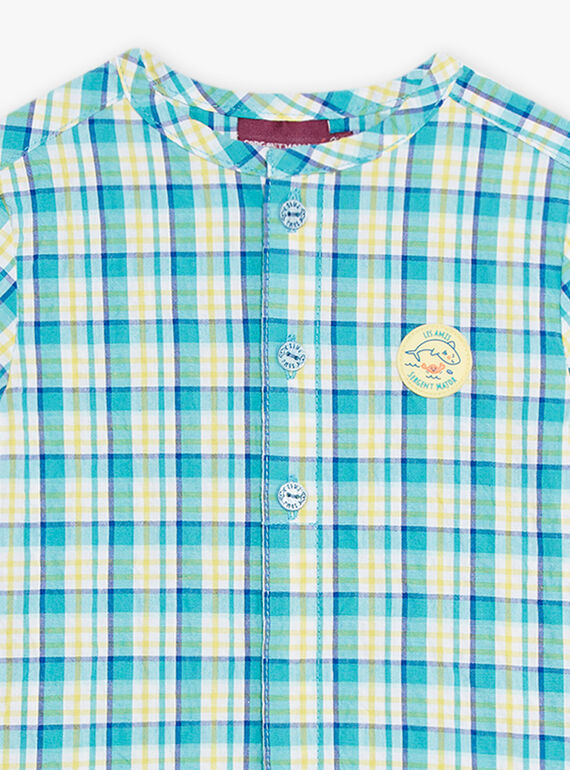 Chemise en seersucker à carreaux bébé garçon CAVAHE / 22E1BGN1CHM209